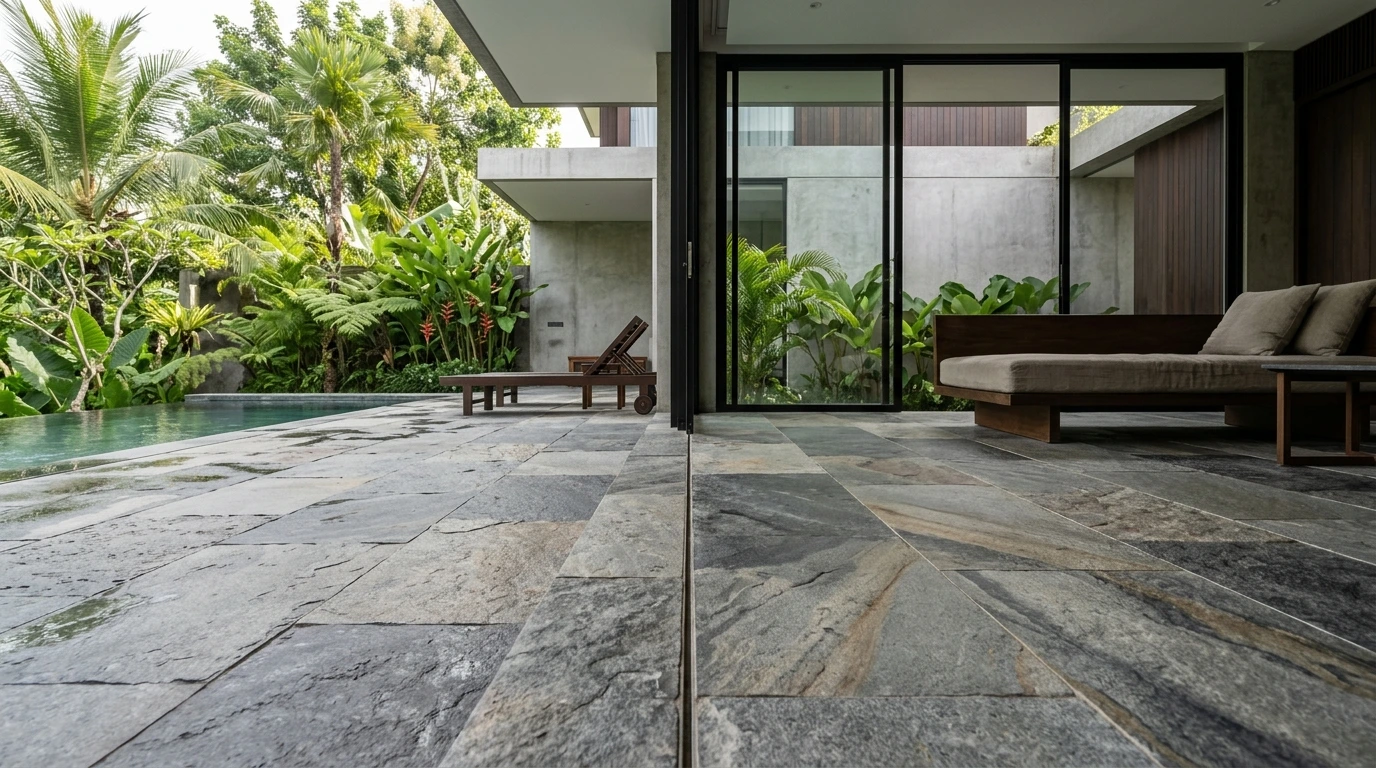 Natural stone flooring