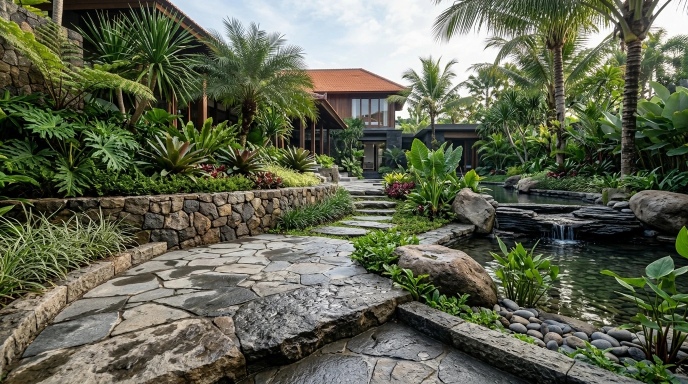 Natural stone landscaping