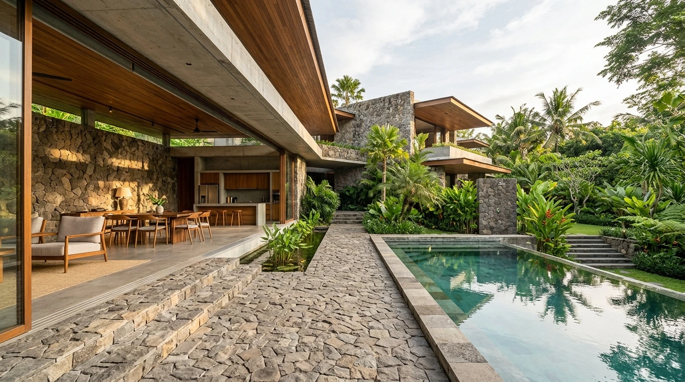 Natural stone villa project