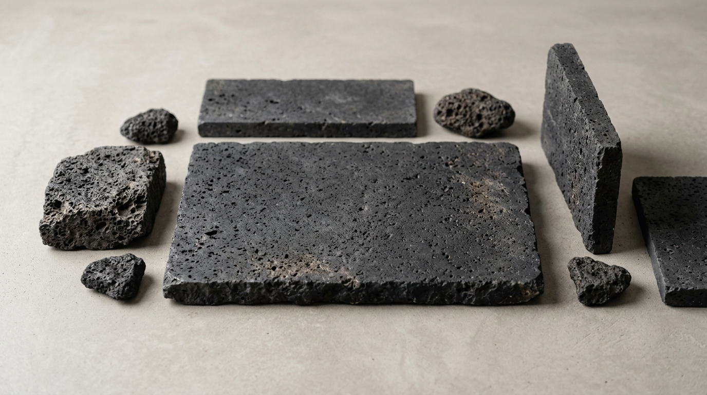 Black Lava Stone wall cladding