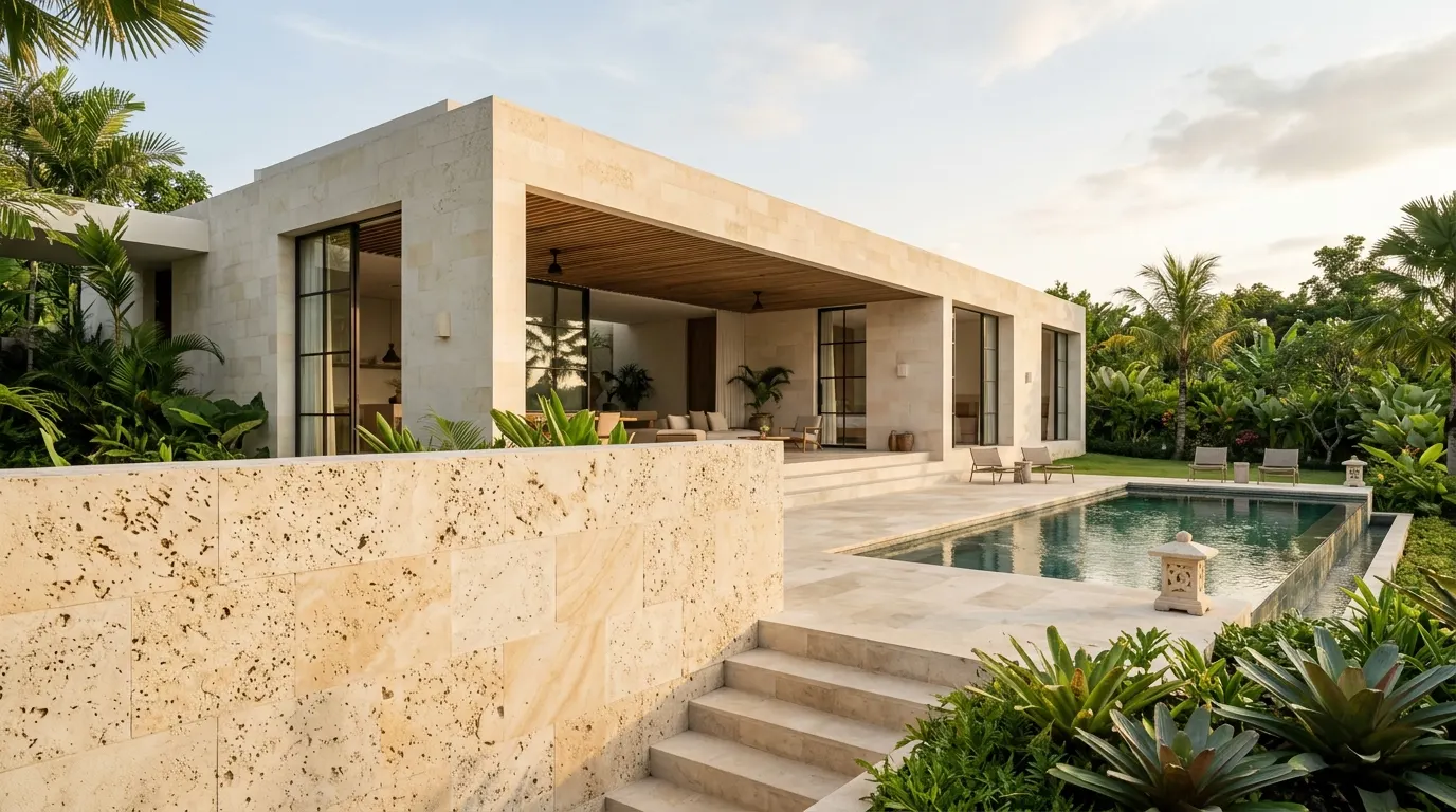 Paras Stone wall cladding with light natural colour